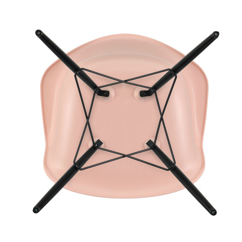 Cadeira de Braços Plástica Eames DAW / Base Ácer Preto